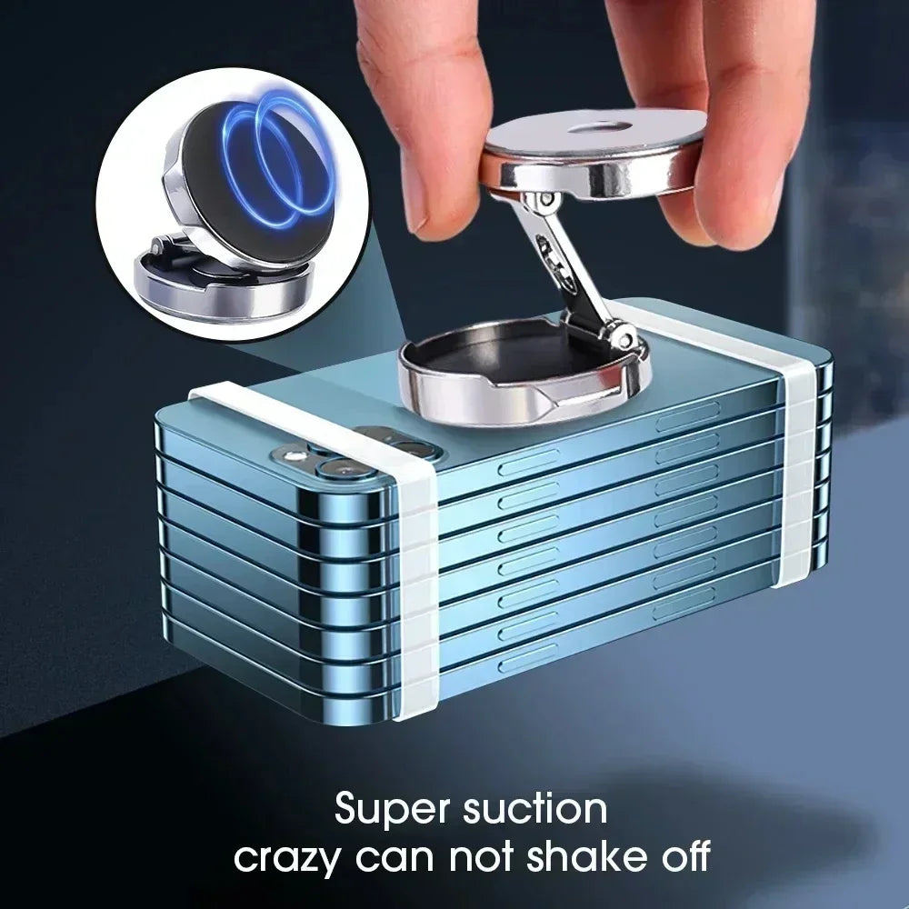 Foldable Magnetic Car Phone Holder – 2025 720° Rotation Stand