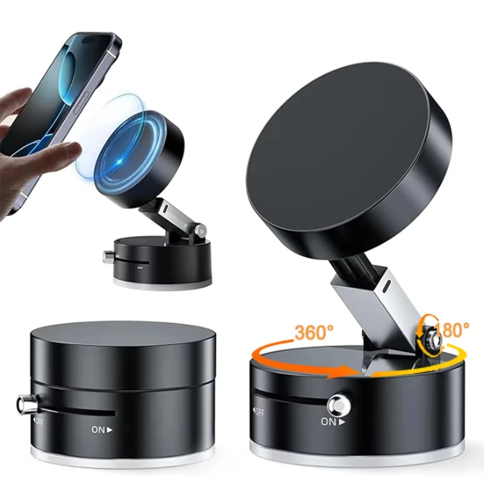 360° Magnetic Car Phone Holder – Foldable Dashboard Mount