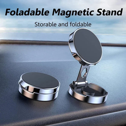 Foldable Magnetic Car Phone Holder – 2025 720° Rotation Stand