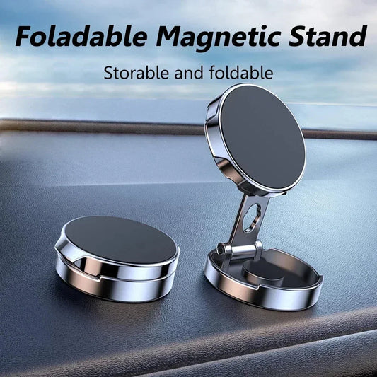 Foldable Magnetic Car Phone Holder – 2025 720° Rotation Stand