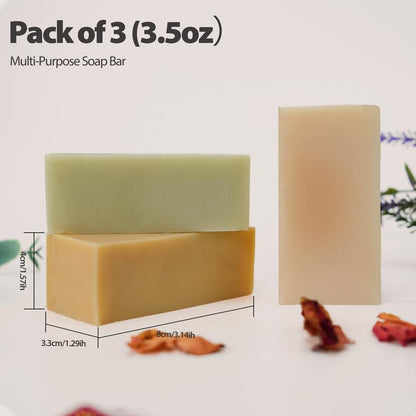 MAYJAM 3.50 oz Handmade Natural Soap Bar Set - Tea Tree, Lemongrass, Chamomile, and Shea Butter for Moisturizing, Soothing, and Cleansing All Skin Types