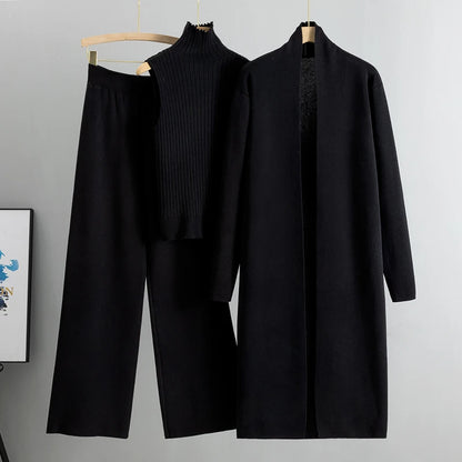 Casual 3-Piece Outfit Set – Top, Pants & Jacket