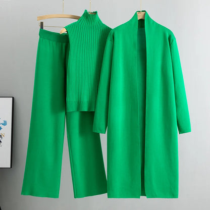 Casual 3-Piece Outfit Set – Top, Pants & Jacket