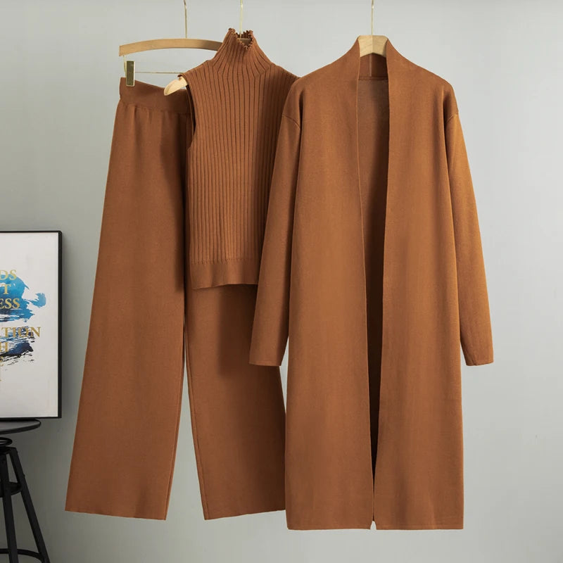 Casual 3-Piece Outfit Set – Top, Pants & Jacket