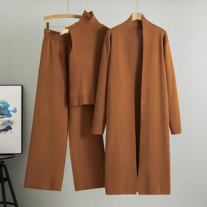 Casual 3-Piece Outfit Set – Top, Pants & Jacket