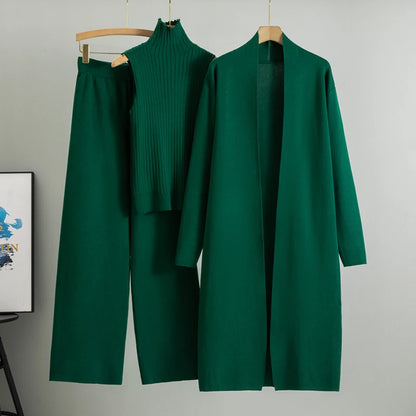 Casual 3-Piece Outfit Set – Top, Pants & Jacket