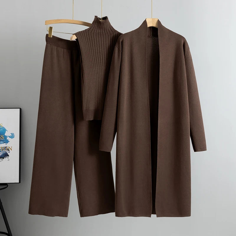 Casual 3-Piece Outfit Set – Top, Pants & Jacket