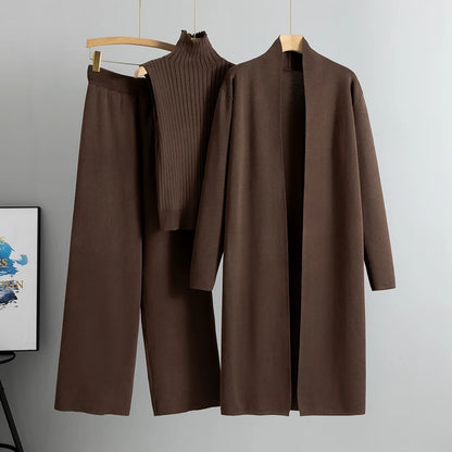 Casual 3-Piece Outfit Set – Top, Pants & Jacket