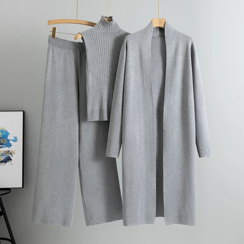 Casual 3-Piece Outfit Set – Top, Pants & Jacket