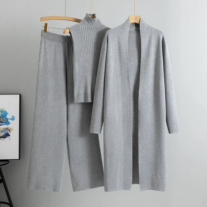 Casual 3-Piece Outfit Set – Top, Pants & Jacket