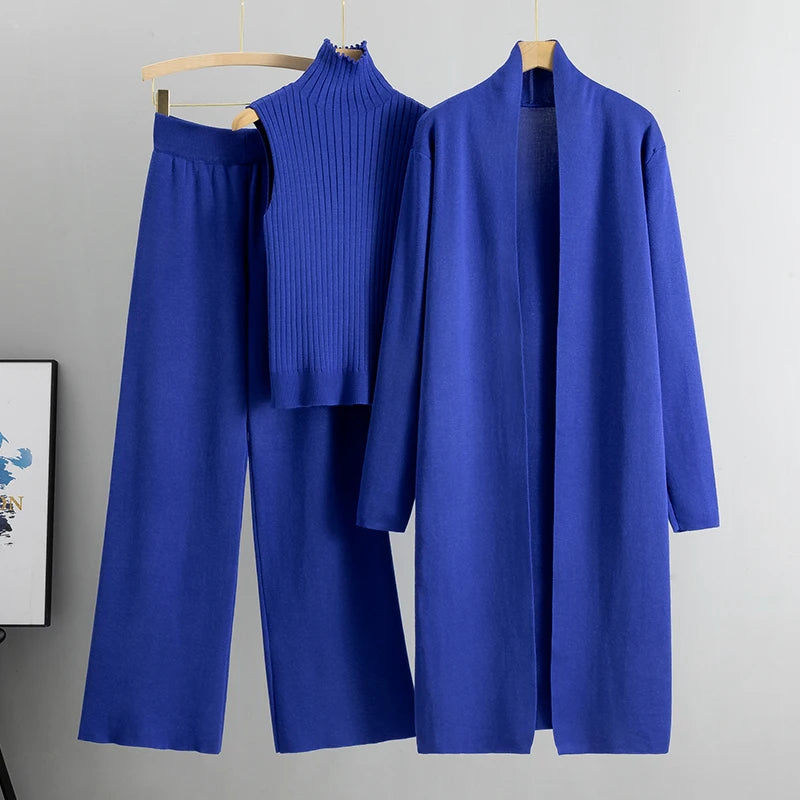 Casual 3-Piece Outfit Set – Top, Pants & Jacket