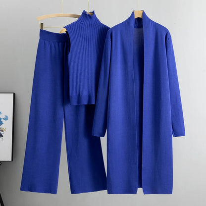 Casual 3-Piece Outfit Set – Top, Pants & Jacket