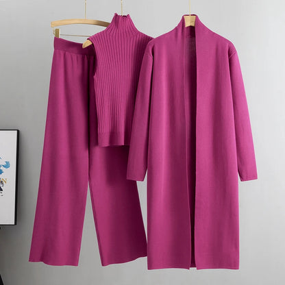 Casual 3-Piece Outfit Set – Top, Pants & Jacket