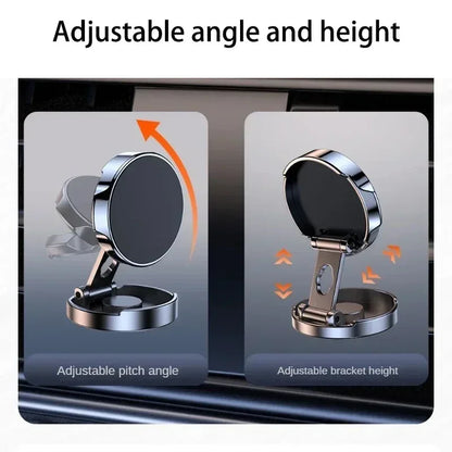 Foldable Magnetic Car Phone Holder – 2025 720° Rotation Stand