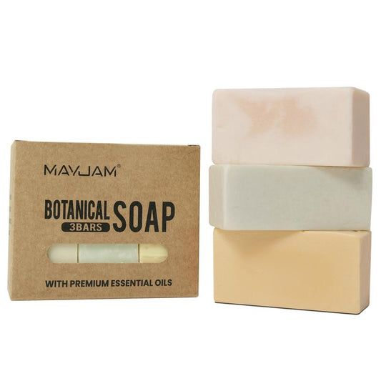 MAYJAM 3.50 oz Handmade Natural Soap Bar Set - Tea Tree, Lemongrass, Chamomile, and Shea Butter for Moisturizing, Soothing, and Cleansing All Skin Types